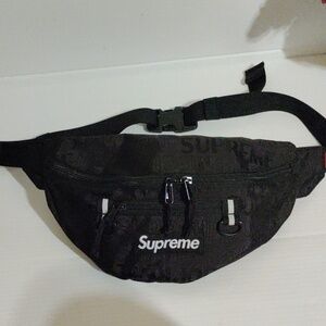 Supreme Black Crossbody Waist Bag